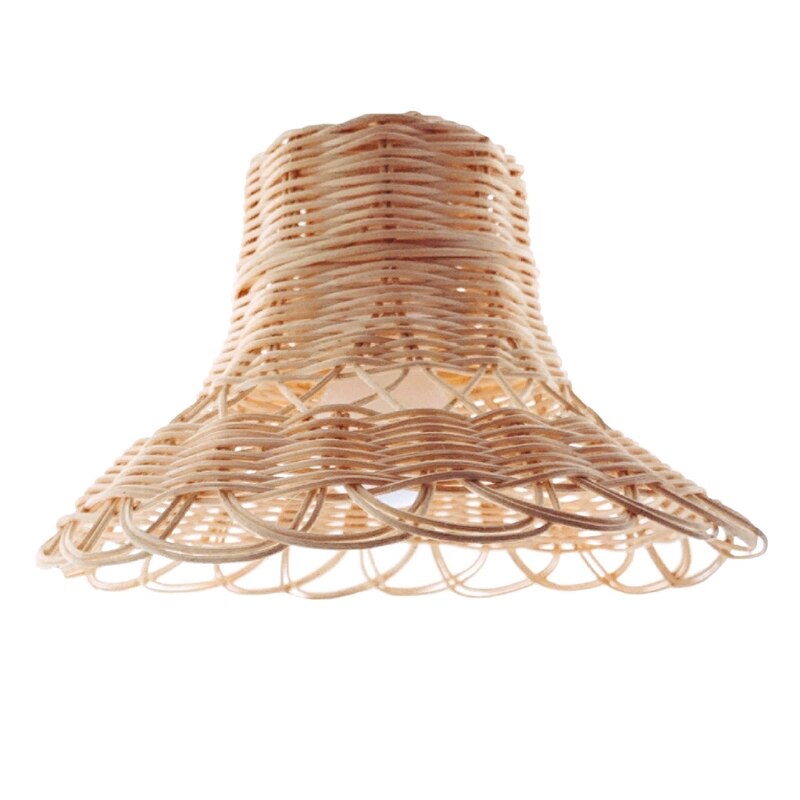 Hand-woven Natural Rattan Lampshade Chandelier Hanging Light Shades for Bedroom Living Room Homestay: 3