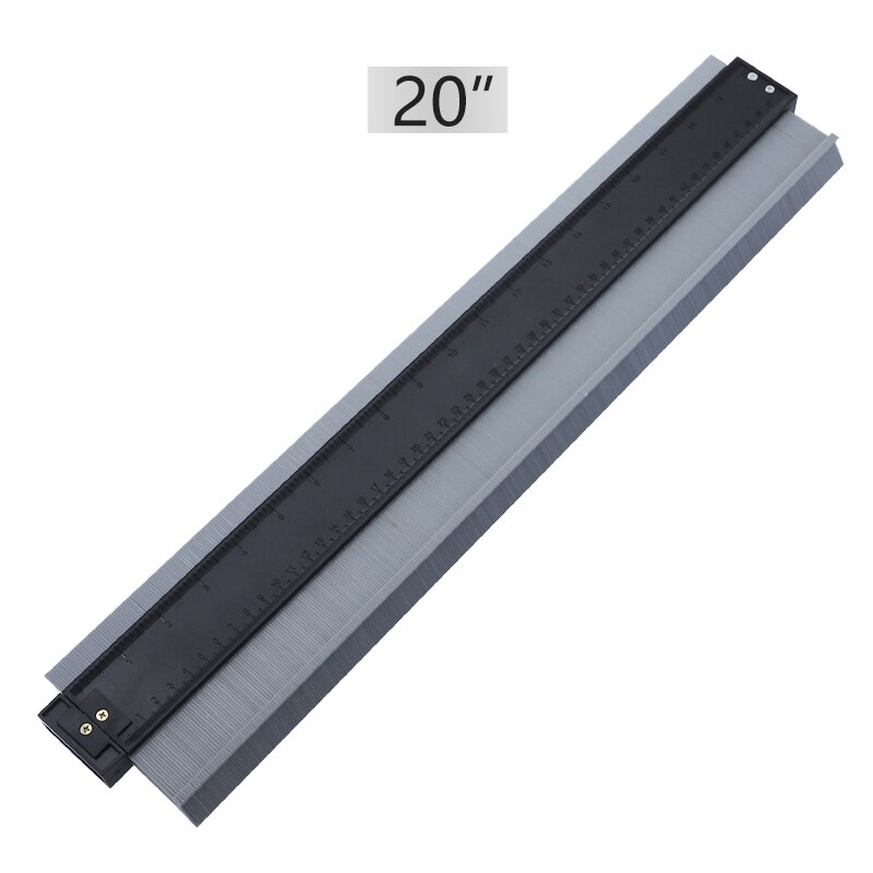 Medidor de contorno de plástico duplicador de perfiles para copiar formas azulejos laminados regla de perfil medición herramienta de marcado: 20inch