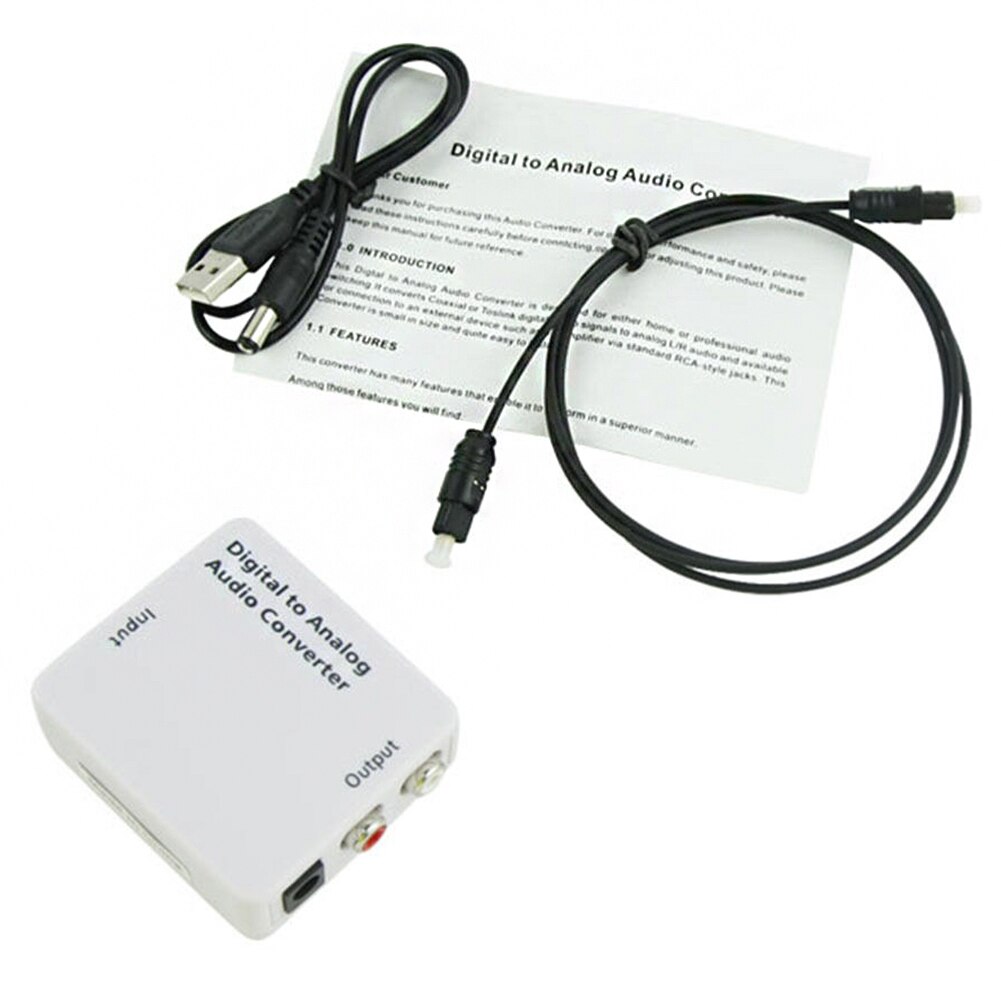 Praktische Audio Converter Digitaal Naar Analoog Connector Decoder Home Optische Coaxiale Usb-poort Accessoires Toslink Professionele