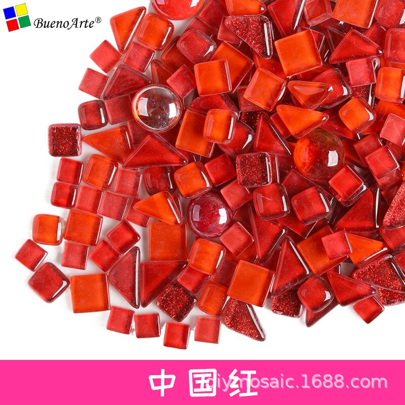 Mosaic DIY Material Irregular Small Particle Color Decal Crystal Glass Tile Small Patch Glass Mirror Mosaic Tiles: 15