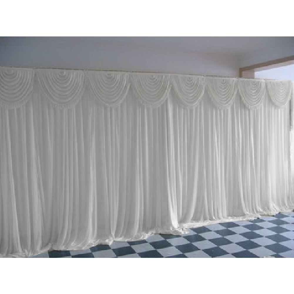 2 x 2m voile drapering dekoration begivenhed baggrund gardin romantisk loft bryllup indretning til scene væg skiller fest med swag gaze