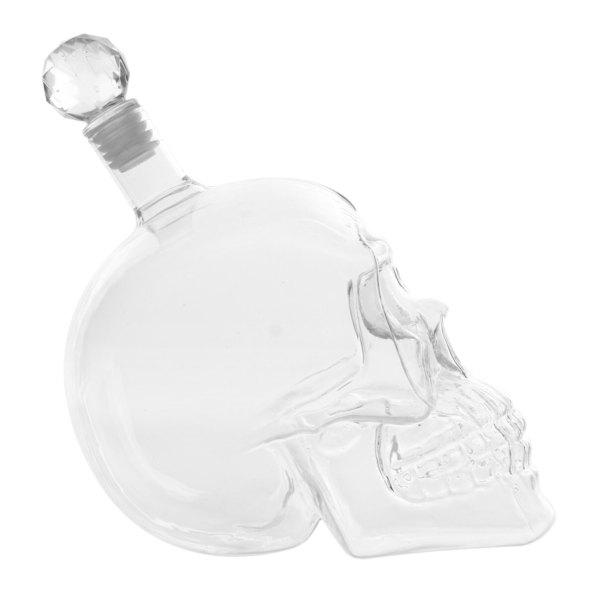 Tête de Vodka crâne bouteilles 4 tailles vide clair gothique vin Vodka