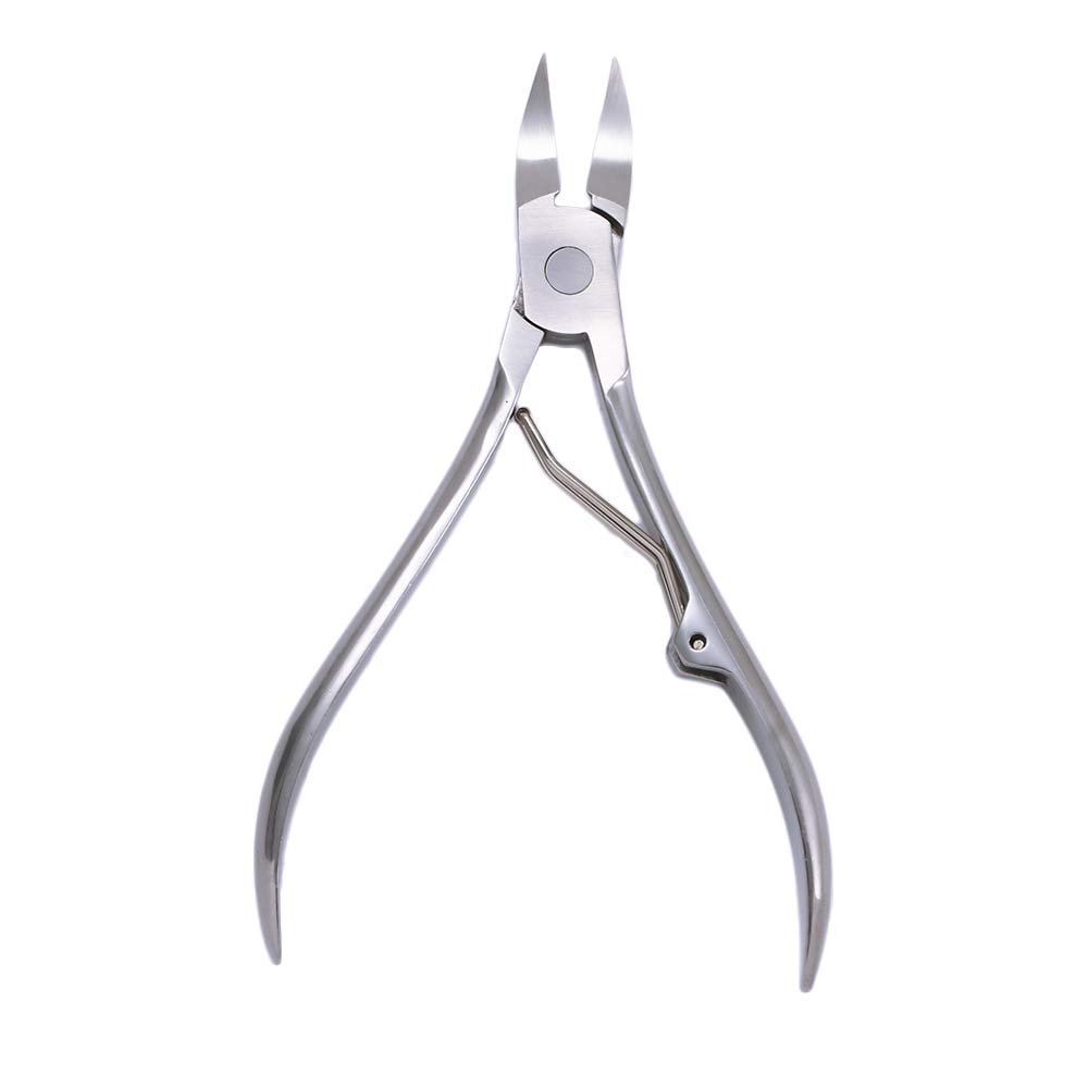 Tijeras profesionales de acero inoxidable para dedos del pie, cortador de uñas de , cutícula de pedicura encarnado, cabezal curvado especial