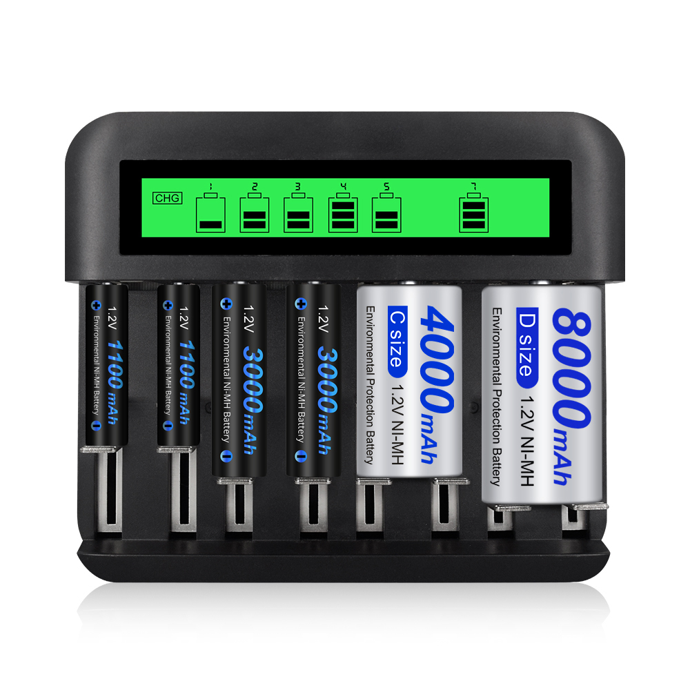 CITYORK AA 1,2 V 3000 mAh nimh oplaadbare batterij aa-batterijen + batterijlader voor 1,2 V AA/AAA C/D oplaadbare batterij