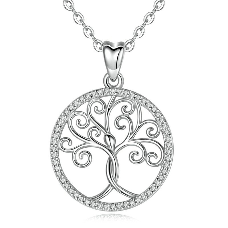 EUDORA Sterling Silver Twisted Rowan Tree Necklace Delicate Solid Silver tree of Pendant with Link Chain or Only Charm CYD450: Silver