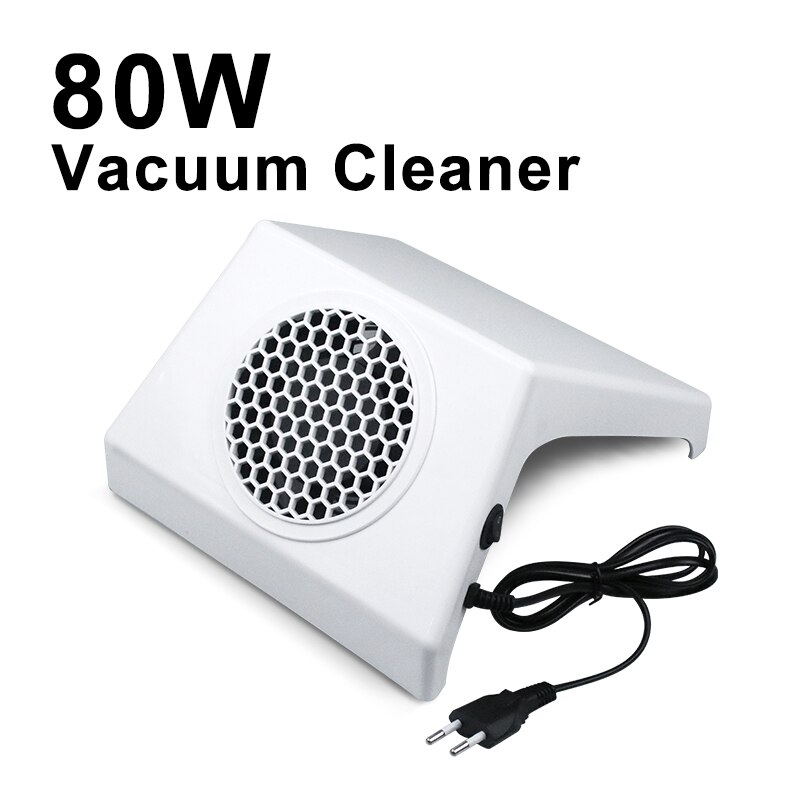 80W Sterke Nail Stofafzuiging Collector Stofzuiger Met Stofzak Nail Art Salon Tool Nail Dust Collector