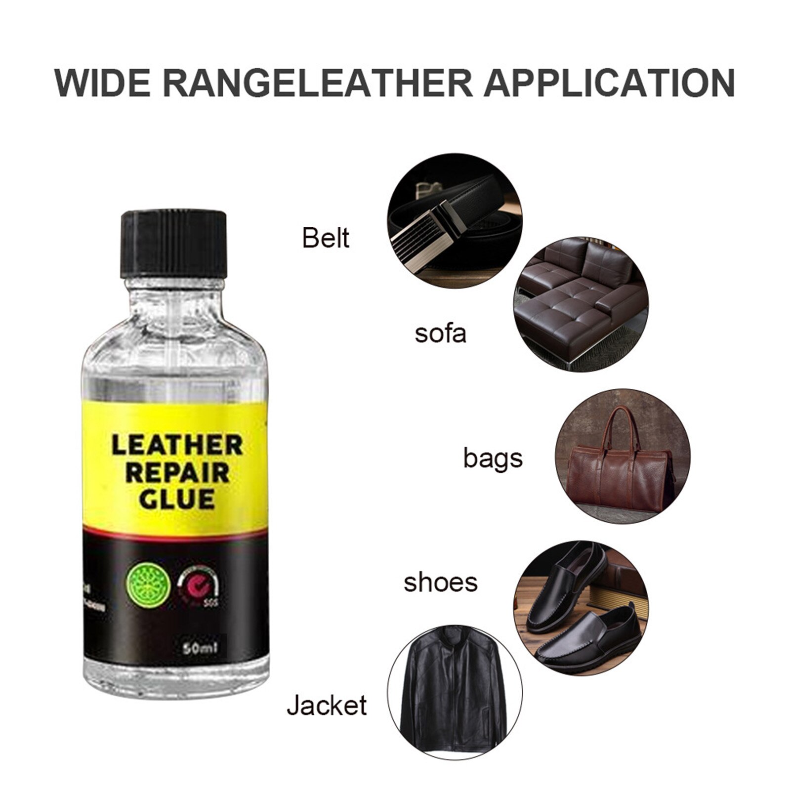 50/30ml Leather Repair Glue Repair Liquid Household Car Leather Products Shoes Wallets Jackets Bag Furniture Repair Fluid