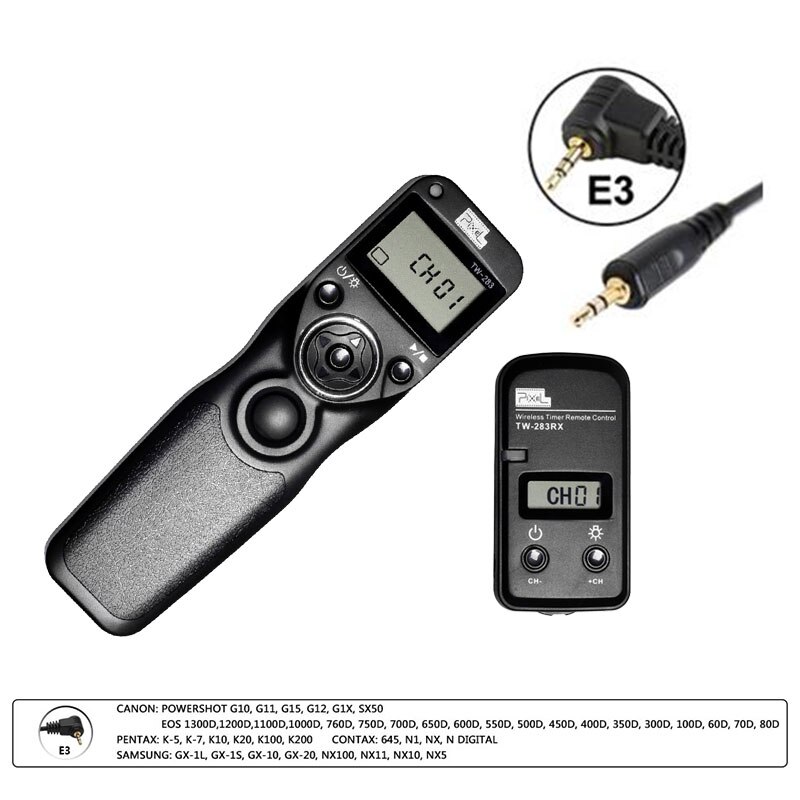 Pixel – minuterie sans fil TW 283, câble pour Canon, Nikon, Sony, appareil photo, déclencheur (DC0, DC2, N3, E3, S1, S2), TW283: E3