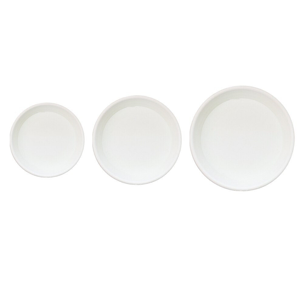 3pcs Reusable Flower Pot Waterproof Succulent Drip Tray PP Balcony Smooth Plant Saucer Round Container Indoor Outdoor Easy Clean