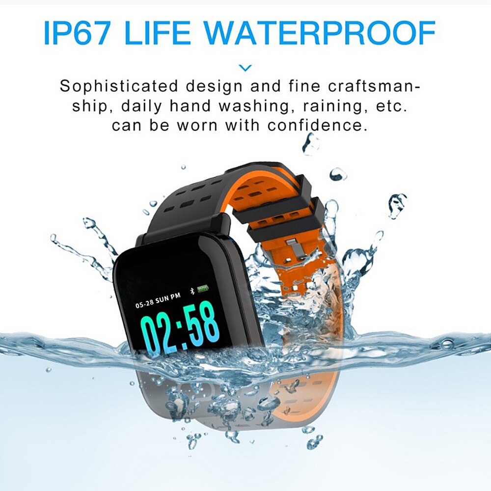 Reloj inteligente, reloj de pulso cardíaco, pulsera inteligente, relojes deportivos, reloj inteligente resistente al agua, pulsera de seguimiento de Fitness, Monitor de ritmo cardíaco