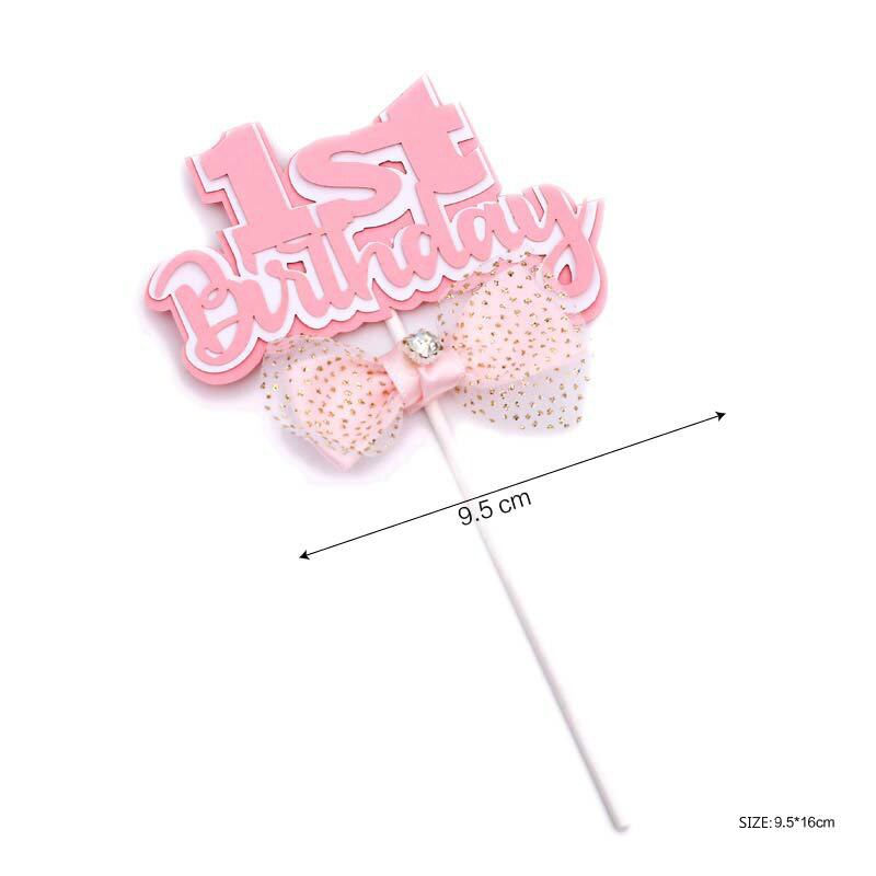1 år 100 dagar 18 år rosett glitter papper tårta topper barn födelsedag dekoration tillbehör baby shower vuxen ceremoni: Pk1st