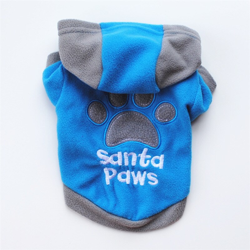 Sweats à capuche solides pour chiens, vêtements pour animaux de compagnie pour petits chiens, manteaux pour chiots, vestes, sweat-shirt pour chihuahua, costume pour chien et chat, tenues en coton pour animaux de compagnie: Bleu / S