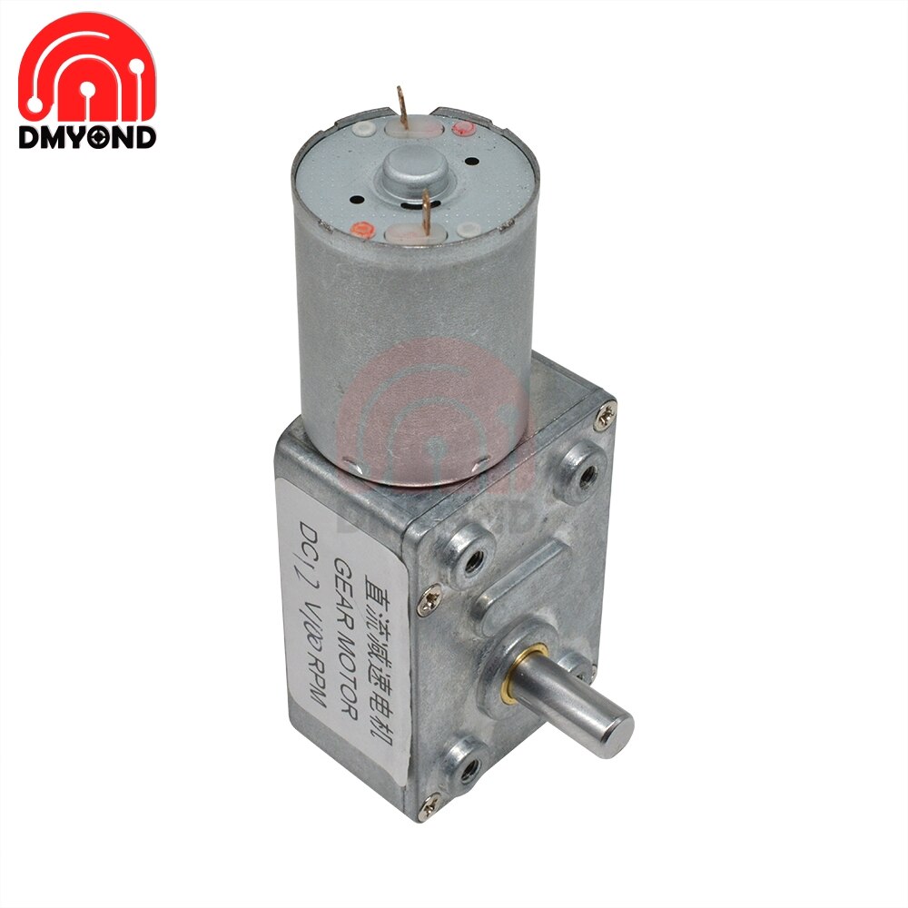 4632-370 Worm DC Gear Motor 12V 100RPM Mini Electric Gearbox Reducer DC High Torque Electric Motor For Automation Equipment