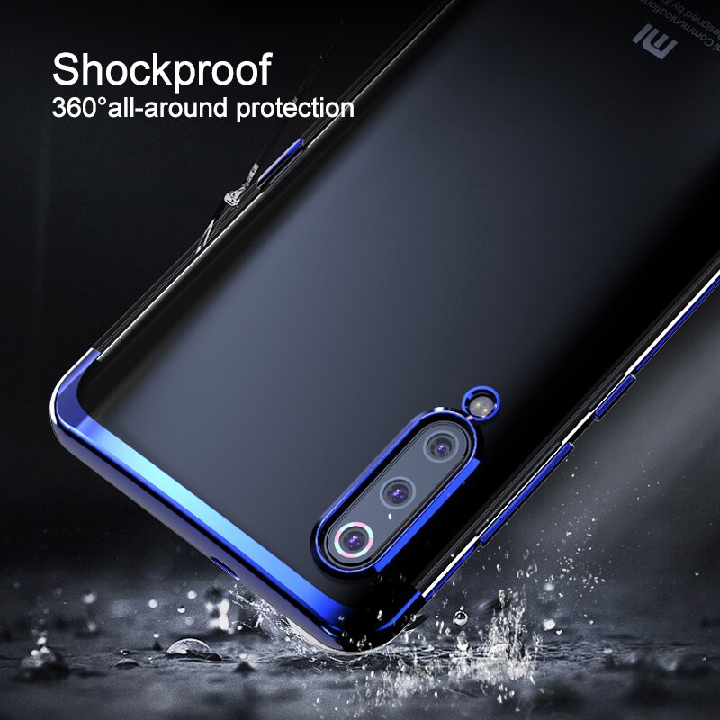 Voor Xiao mi mi 9 case mi 9 se cover transparant PLATING Case Voor Xiao Mi Mi 9 mi 9 SE 9t pro Case Cover Soft Silicone Bumper Cover