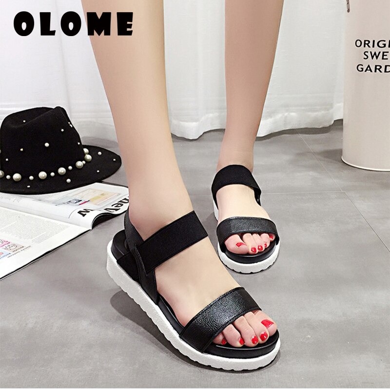 Zomersandalen dames platte schoenen peeptoe sandalen romeinse casual schoenen dames slippers schoenen plateau sandalen