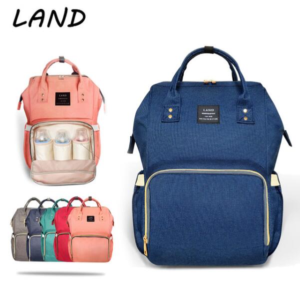 LAND Baby Bag Nappy Bags Large Diaper Bag Backpack Baby Organizer Maternity Bags For Mummy Handbag Baby Nappy Backpack