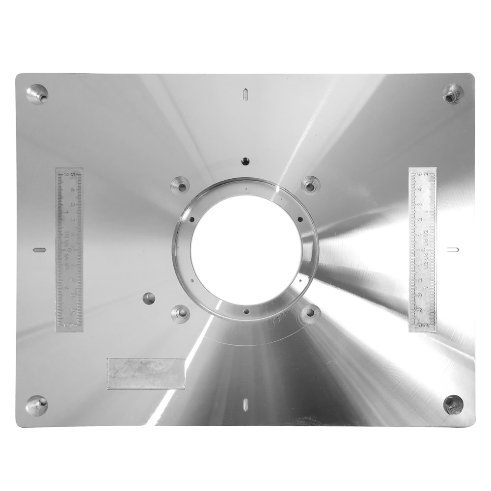 Placa de inserción de mesa para enrutador de aluminio, mesa para bancos de carpintería, enrutador, placa, herramientas de madera, fresadora, máquina de recorte