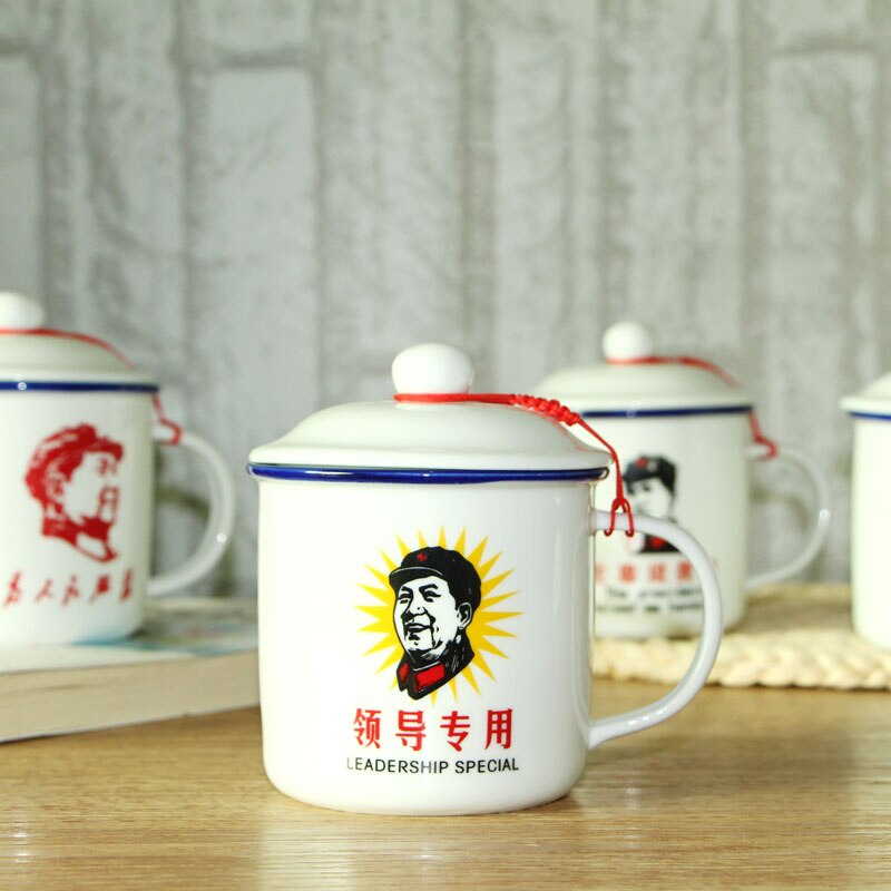 Chinese retro Chairman Mao mugs 450ml,Coffee Mugs Camping Drinkware White porcelain tea cup,Mr. Mao mug,Coffee Milk Tea Mug