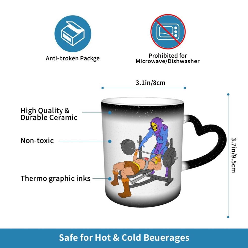 Gym Buddies Skeleton Weight Lifting Disposable Coffee K Mugs Glass Cups Tazas Set Water Bottle Double Wall Glass Christmas