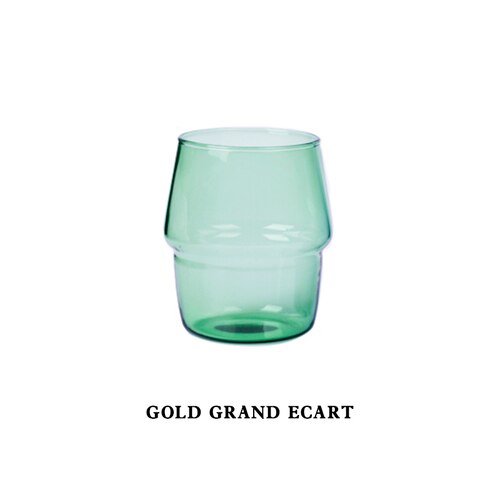 Fargerike Glassbeger - 101-200ml - Varmebestandig glass - Melk, Kaffe, Øl glass: Grønn
