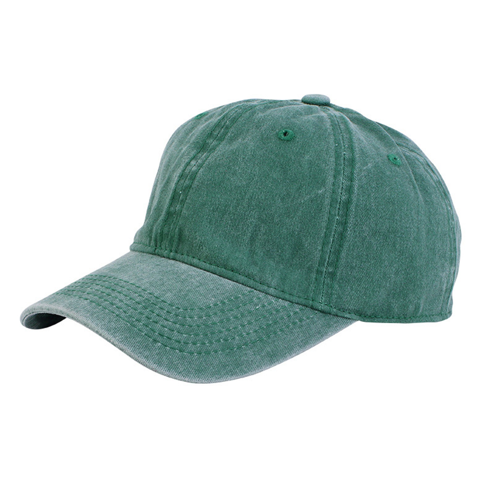 Gorra de béisbol de Color liso, ropa de calle, sombrilla de ala ancha, gorra de pico de pato para hombres y mujeres, gorra de pico de pato vaquera de cara suave: Verde
