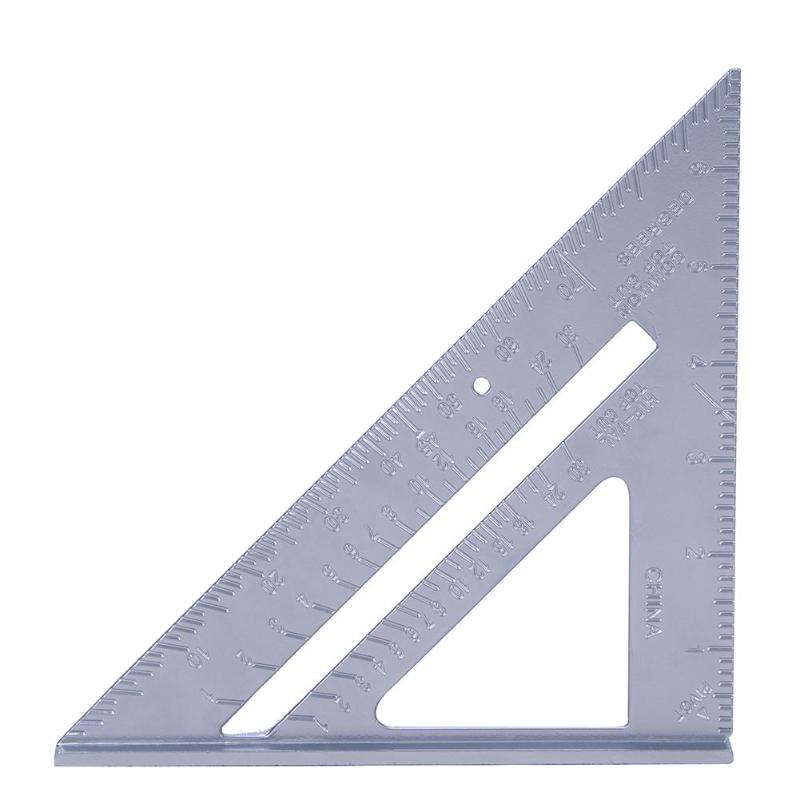 7 inch Aluminum Alloy Speed Square Triangle Angle Protractor Tri-Square lineMeter Square Carpenter Ruler Measuring Tools