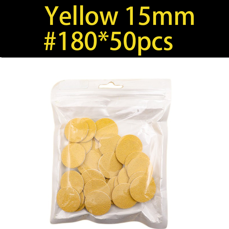 ~ Geel Schuurpapier 50/pcs Pedicure Voetverzorging Gereedschap 15mm 20mm 25mm 35mm nagel boor Schijf disc Salon Eelt Vervangbare: Licht Groen