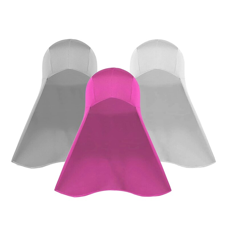 3Pcs Hard Hat Neck Shade Elastic UV Protection Sun Shade Hat Neck Shield Neck Protector to Cover: Orange