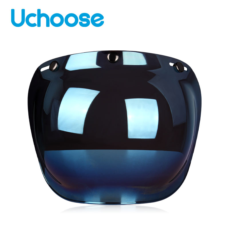 Visera para casco de cara abierta, cascos de motocicleta, viseras de burbujas abatibles hacia arriba, lente Capacete, accesorios para casco de motocicleta: Caqui