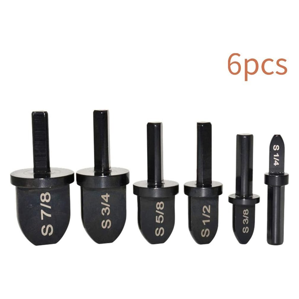 6pcs/set Swaging Tool Drill Bit Manual Copper Pipe Swage Tool Drill Bit Handle Hvac Repairing Set: Default Title