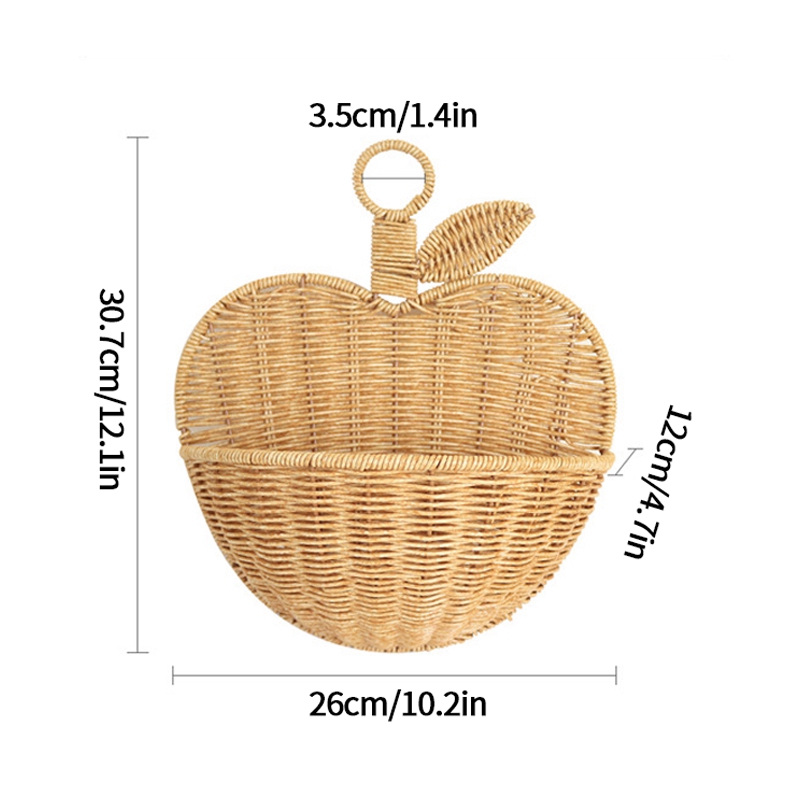 Keuken Opslag Mand Met Handvat Geweven Opknoping Manden Voor Woonkamer Fruit Diversen Organizer Home Decor Hand Geweven Manden: Deep Blue