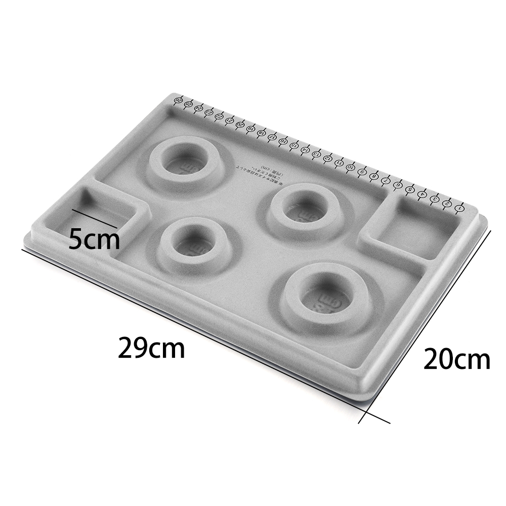 Gray Flocked Bead Board Jewelry Making Measuring Tool for DIY Bracelet Necklace Accessories Findings Organizer Tray Craft: Maroon
