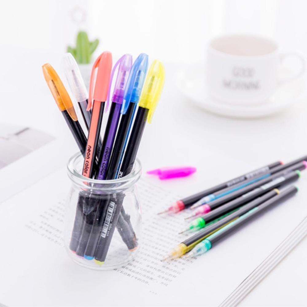 12/16 Color Gel Pen Highlighter Crayon Pastel Brig... – Grandado