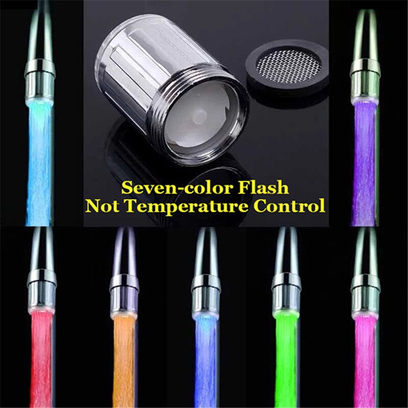 LED Faucet Light Tap Nozzle RGB Color Blinking Temperature Faucet Aerator Water Saving Kitchen Bathroom Accessories: multiple colour