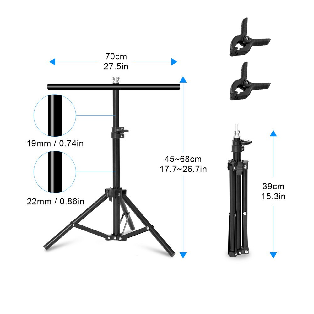 Hintergrund Rahmen Fotografie Hintergrund T-förmigen Hintergrund Unterstützung Stehen System Metall hintergründe für foto studio Mehrere größe: 60X75cm