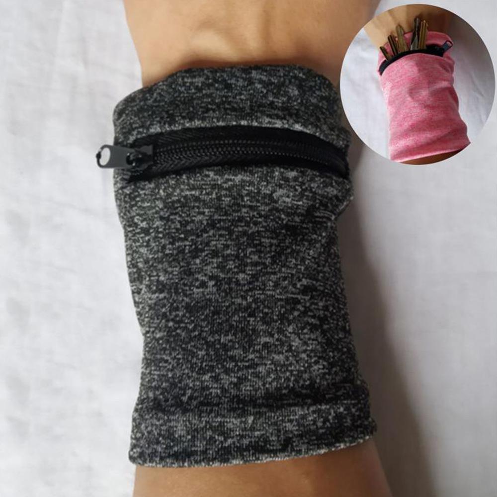 Håndled pung pose løbesport armbånd taske til  mp3 nøglekort opbevaringstaske etui badminton basketball armbånd svedbånd