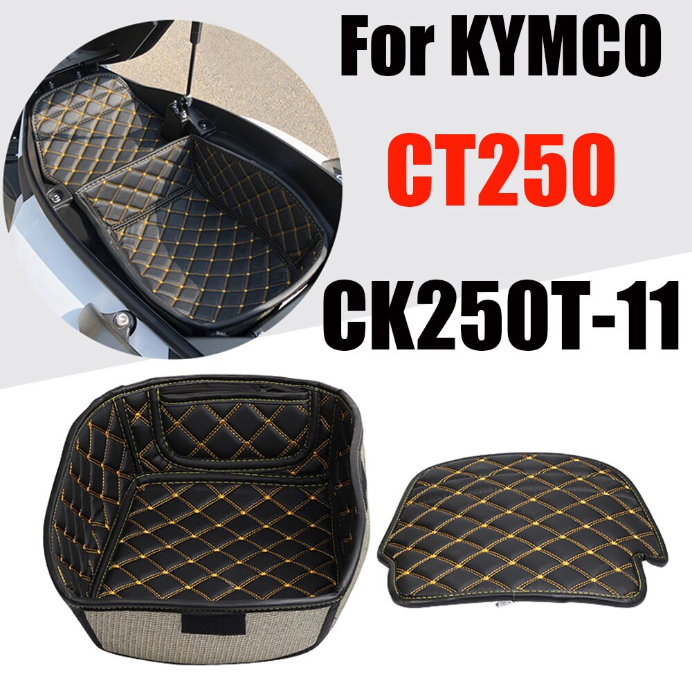 For KYMCO CT250 CT 250 CK250T-11 Motorcycle Accessories Seat Storage Box Leather Rear Trunk Cargo Luggage Lining Protector Pad