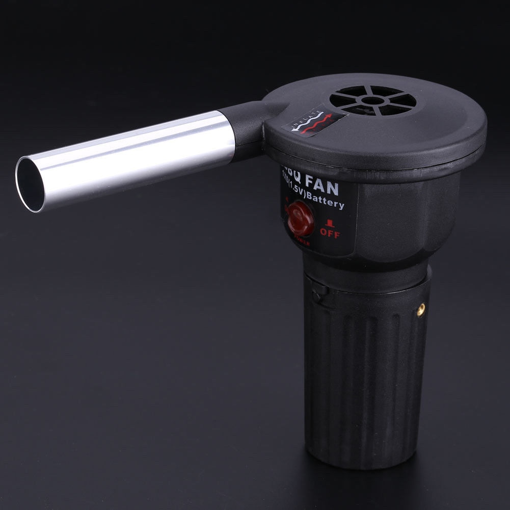 Soplador de aire portátil para barbacoa y Picnic, ventilador de cocina de acero inoxidable, seguro para el hogar, con sistema de encendido más rápido