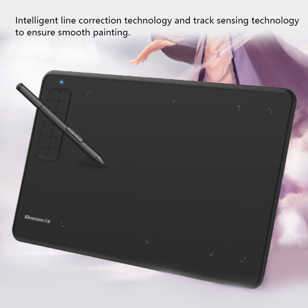 10moons G12 Graphics Drawing Tablet Ultralight 9.45 x 6 Inches Compatible with Windows Android OTG for Drawing 8192 Level