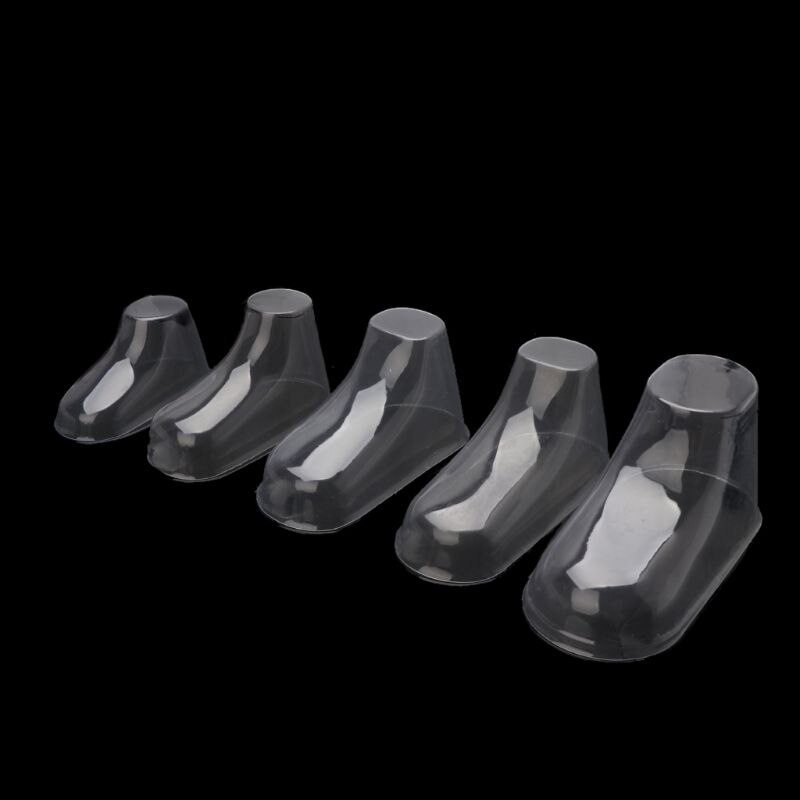 10Pcs Clear Plastic Baby Feet Display Baby Booties Shoes Socks Showcase