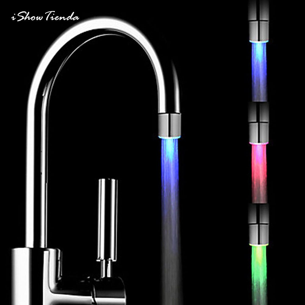 Neue Heiße 1pc 35*24mm 3 Farbe Temperatur Sensor Küche Wasserhahn Wasserhahn glühen Dusche LED Wasserhahn licht glühen Schlecht Zugang