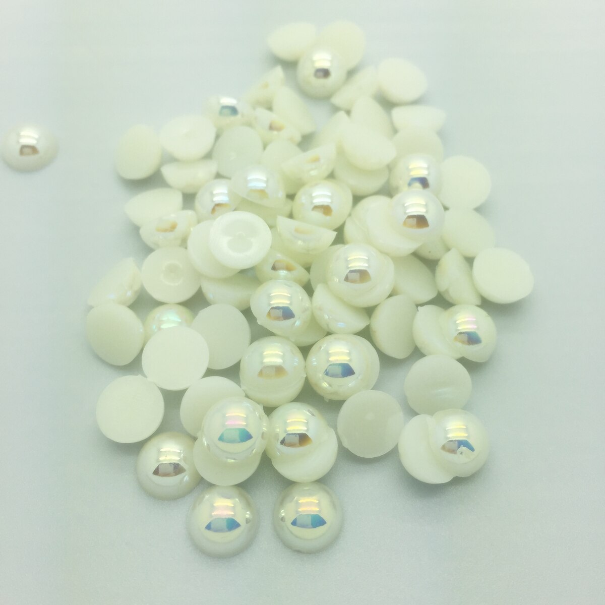 4mm/400pcs DIY Half Round Pearl Bead Flat Back Scrapbook For Craft Pick Colors: 10