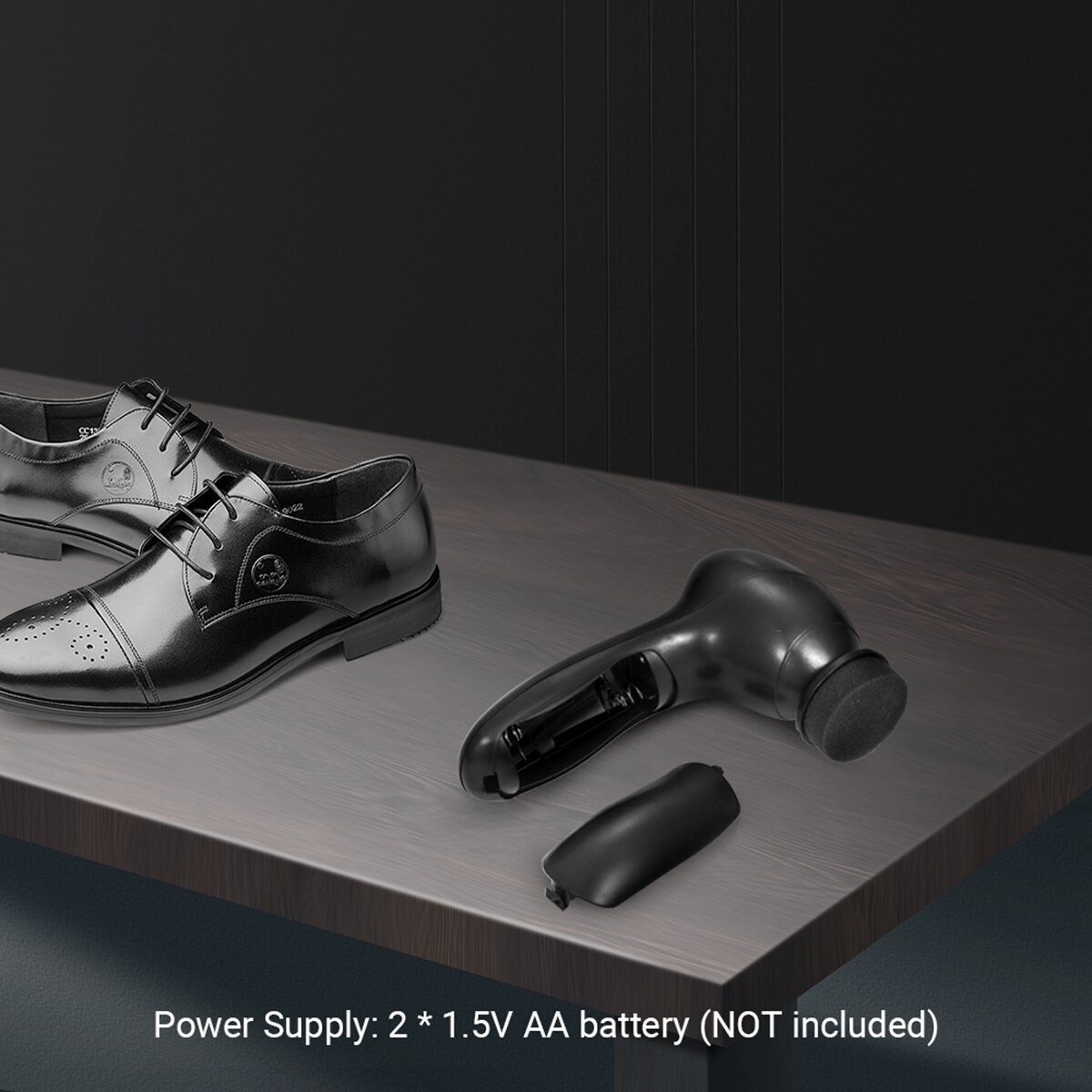 Mini cepillo eléctrico de zapatos de mano, pulidor de brillo de zapatos, limpiador de polvo con 4 cabezales de cepillo, Kit de cuidado de cuero