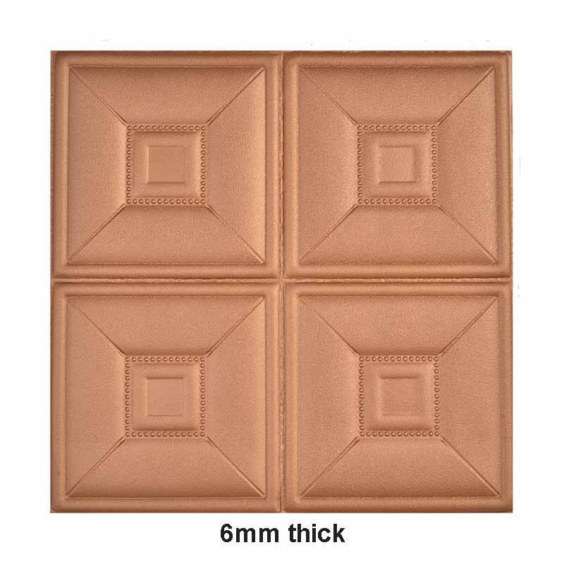 3d väggklistermärken självhäftande tak dekorativa klistermärken vardagsrum sovrum tv bakgrund tapet skum tapet: 024b / 1 st 70 x 70cm