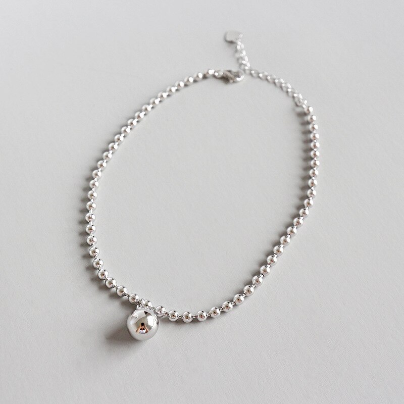 100% 925 prata esterlina 3mm contas tornozelo pulseira femme enkelbandjes sieraden, moda tornozeleiras para mulher acessórios mujer jóias