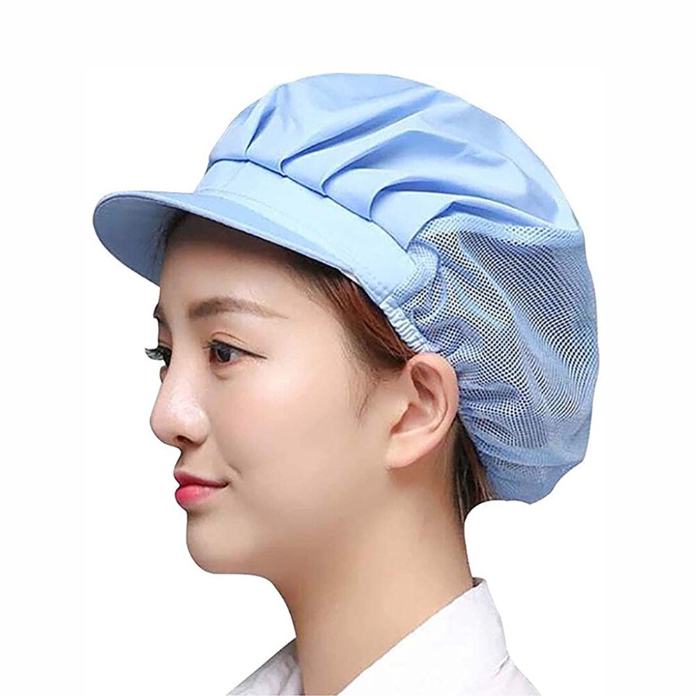 Elastic Mesh Visors Caps Cafe Bar Kitchen Restaurant Hotel Chef Uniform Waiter Work Wear Hats Men Women Breathable Workshop Caps: SBU