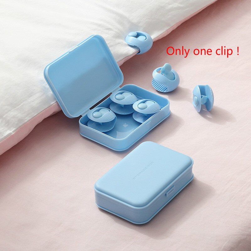 Antislip Dekbedovertrek Klem Quilt Dekens Fastener Clip Geen Naald Quilt Houder Laken Houders Veilig Dekbed houder Apparaat: 1pc Blue(no box)