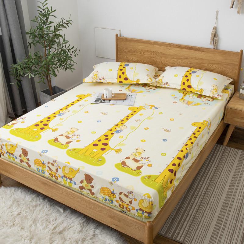 DishyKooker Breathable Waterproof Cartoon Printing Bed Mattress Cover Fitted Sheet for Old Man Woman Nursing Mat: giraffe