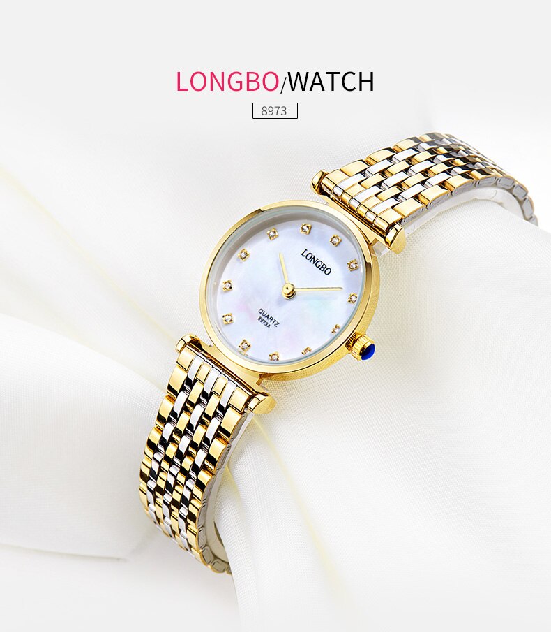 LONGBO Luxe Koppels Horloges Zakelijke Stijl Liefhebbers Mannen Vrouwen Waterdicht Quartz Charms Analoge Horloges 8973