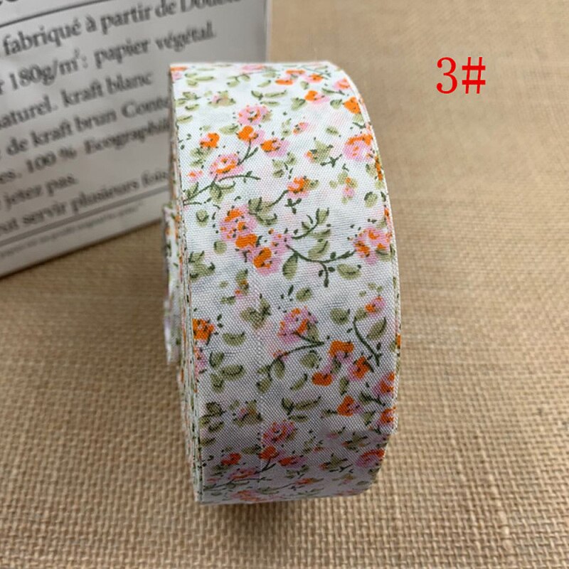 10 yardas de flores impresas algodón gasa telas borde cinta para manualidades de costura hágalo usted mismo diagonal encuadernación tela embalaje Decoración: 3